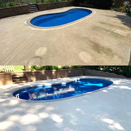 Pool deck washing hoover al